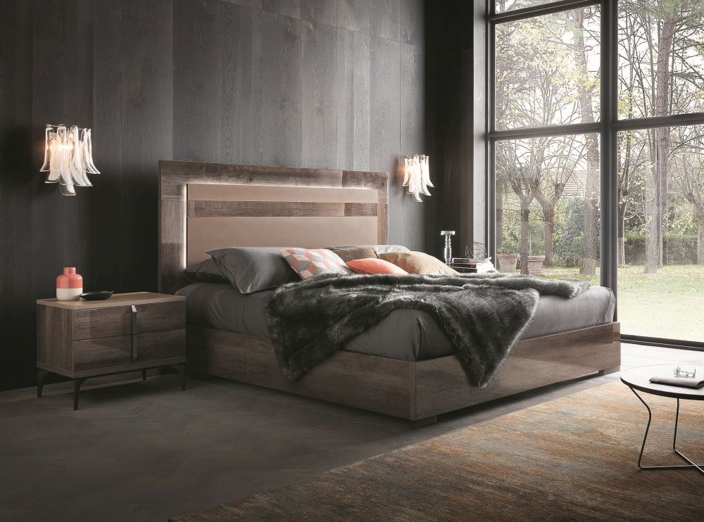 Product photograph of Alf Italia Matera Wood Grain Bed - Sizes Available from Choice Furniture Superstore.