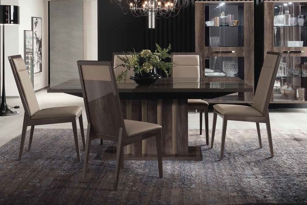 Product photograph of Alf Italia Matera Wood Grain 6-8 Seater Extending Pedestal Dining Table from Choice Furniture Superstore.