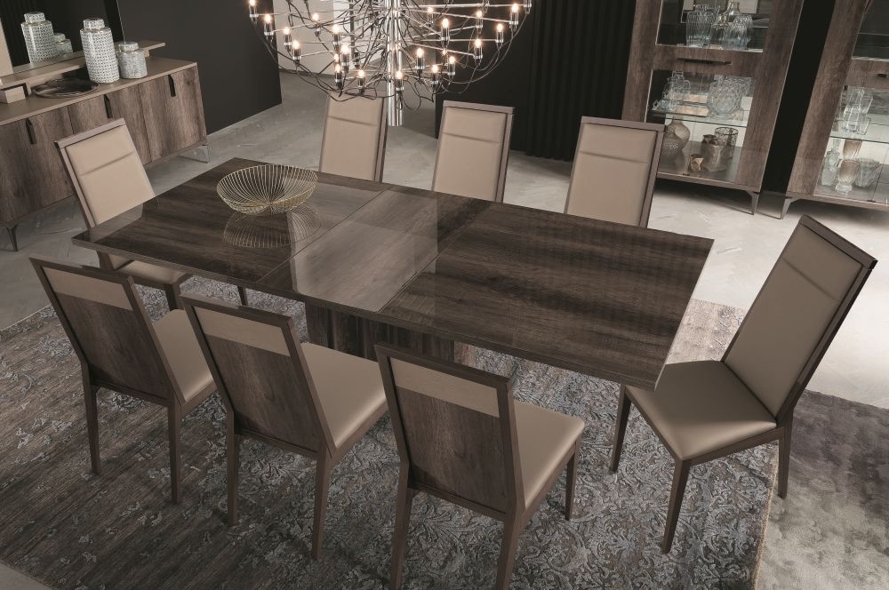 Product photograph of Alf Italia Matera Wood Grain 8-10 Seater Extending Pedestal Dining Table from Choice Furniture Superstore.