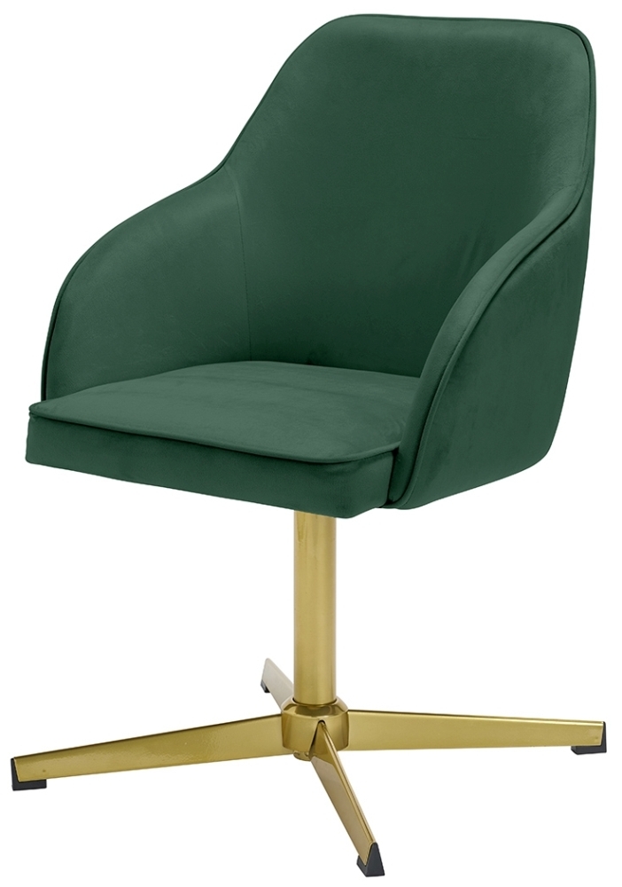 Product photograph of Felix Green Velvet Fabric Home Office Chair from Choice Furniture Superstore.