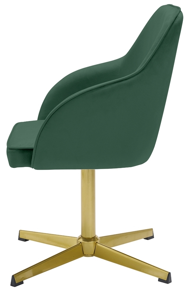 Product photograph of Felix Green Velvet Fabric Home Office Chair from Choice Furniture Superstore.