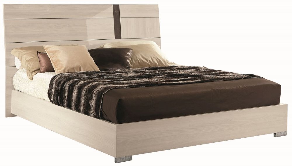 Product photograph of Alf Italia Teodora Cream Gloss 5ft King Size Bed from Choice Furniture Superstore.