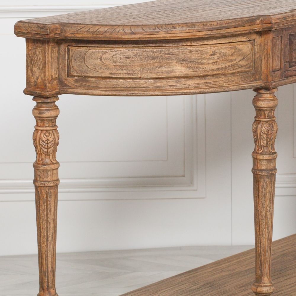 Product photograph of Rustic Wooden 1 Drawer Console Table from Choice Furniture Superstore.