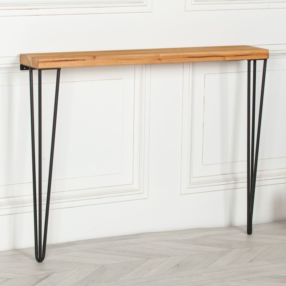 Product photograph of Rustic Console Table With Hairpin Legs from Choice Furniture Superstore.