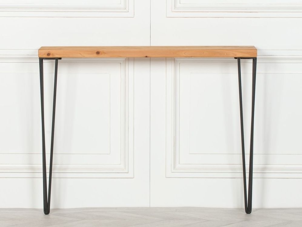 Product photograph of Rustic Console Table With Hairpin Legs from Choice Furniture Superstore.