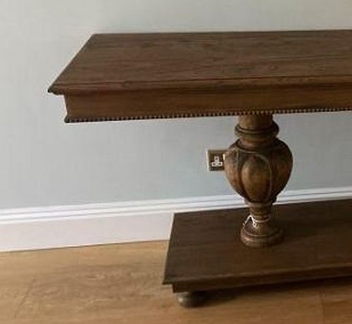 Product photograph of Rustic French Style Console Table from Choice Furniture Superstore.