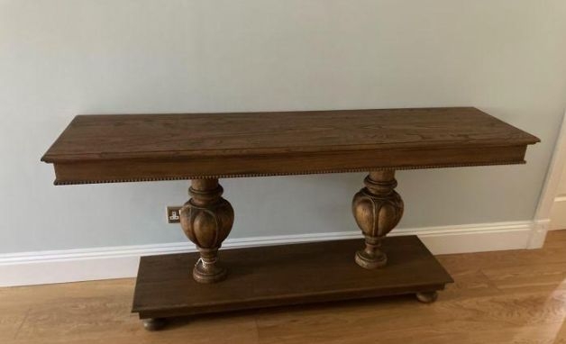 Product photograph of Rustic French Style Console Table from Choice Furniture Superstore.