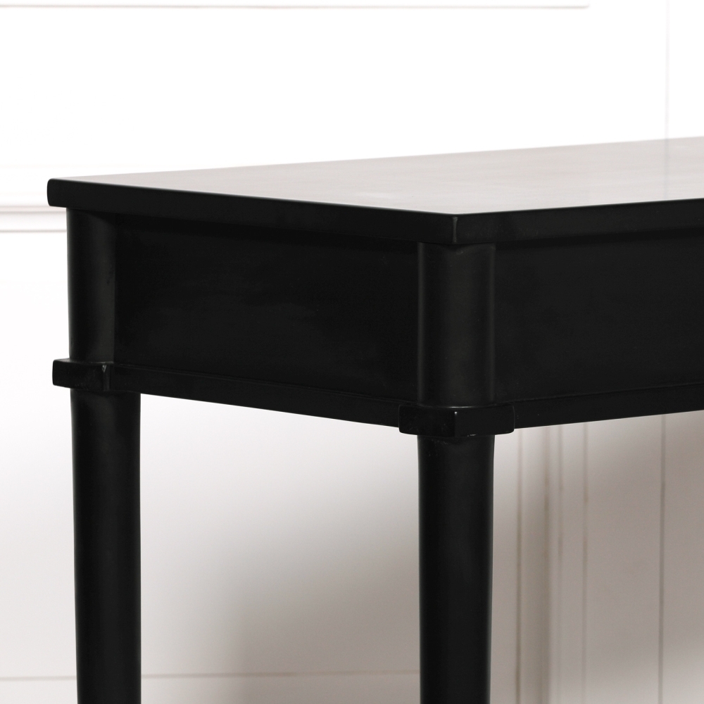 Product photograph of Black 1 Drawer Console Table from Choice Furniture Superstore.
