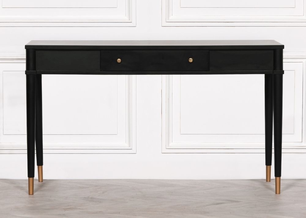Product photograph of Black 1 Drawer Console Table from Choice Furniture Superstore.