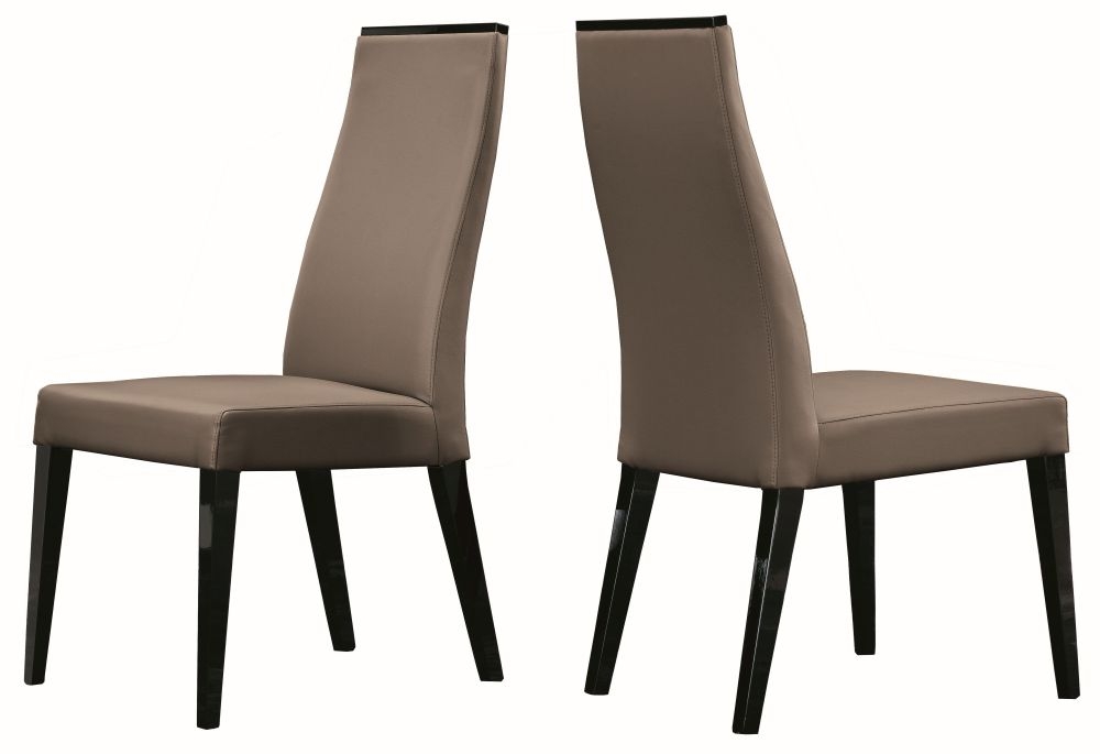Product photograph of Alf Italia Mont Noir Faux Leather Dining Chair Sold In Pairs from Choice Furniture Superstore.