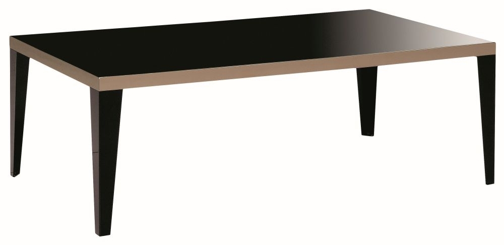 Product photograph of Alf Italia Mont Noir Black High Gloss Coffee Table from Choice Furniture Superstore.