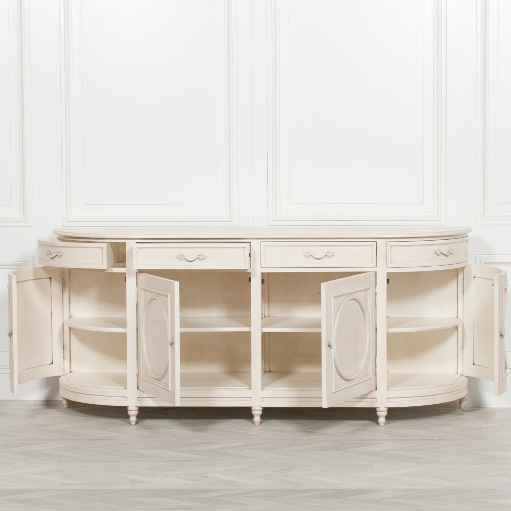 Product photograph of French Style Corley 4 Door Ivory Sideboard from Choice Furniture Superstore.