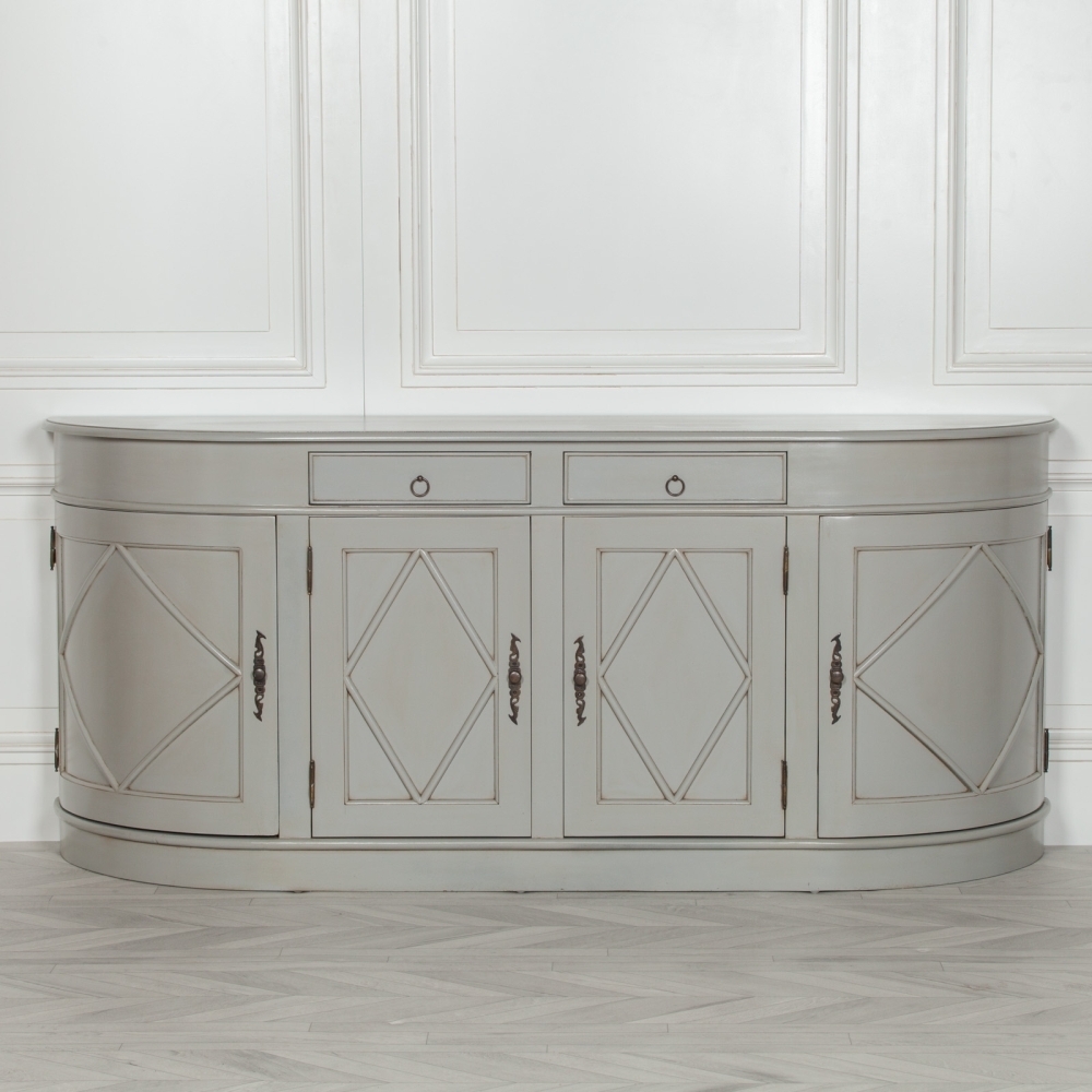 Product photograph of Mahogany Grey 4 Door Large Sideboard from Choice Furniture Superstore.
