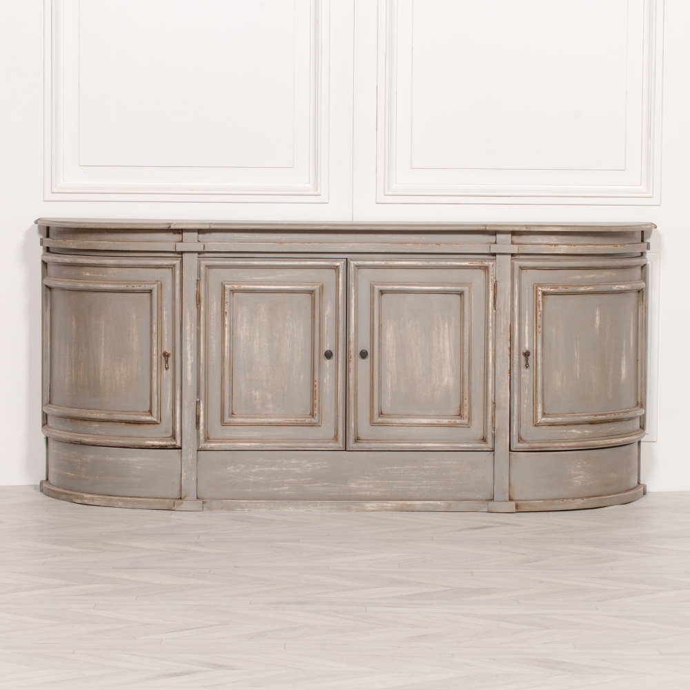 Product photograph of Distressed Mahogany 4 Door Sideboard from Choice Furniture Superstore.