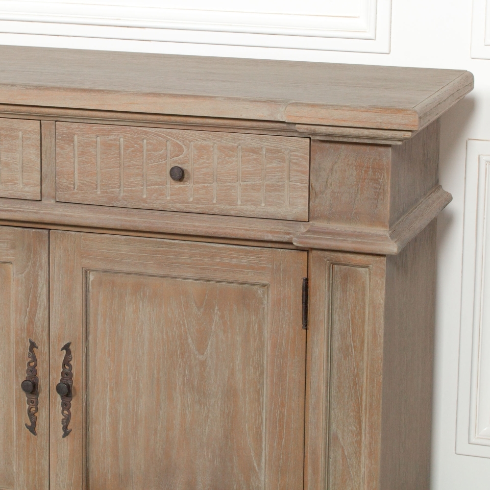 Product photograph of Rustic 4 Door Sideboard from Choice Furniture Superstore.