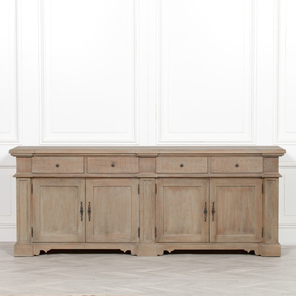 Product photograph of Rustic 4 Door Sideboard from Choice Furniture Superstore.