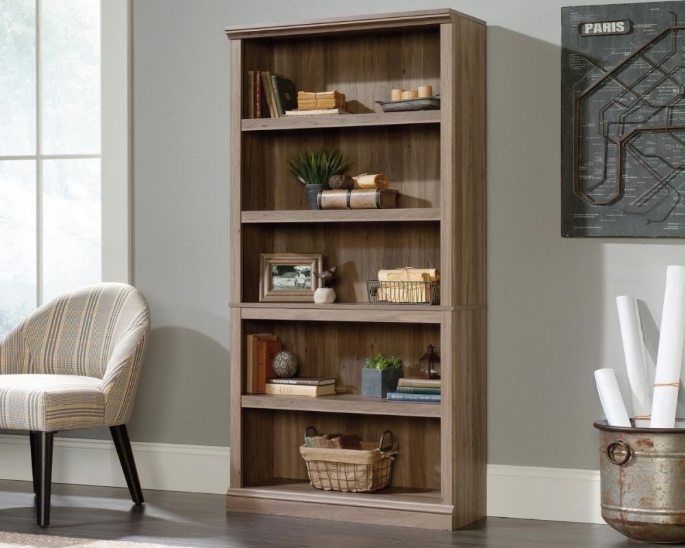 Product photograph of Teknik Barrister Home Salt Oak Tall Bookcase from Choice Furniture Superstore.