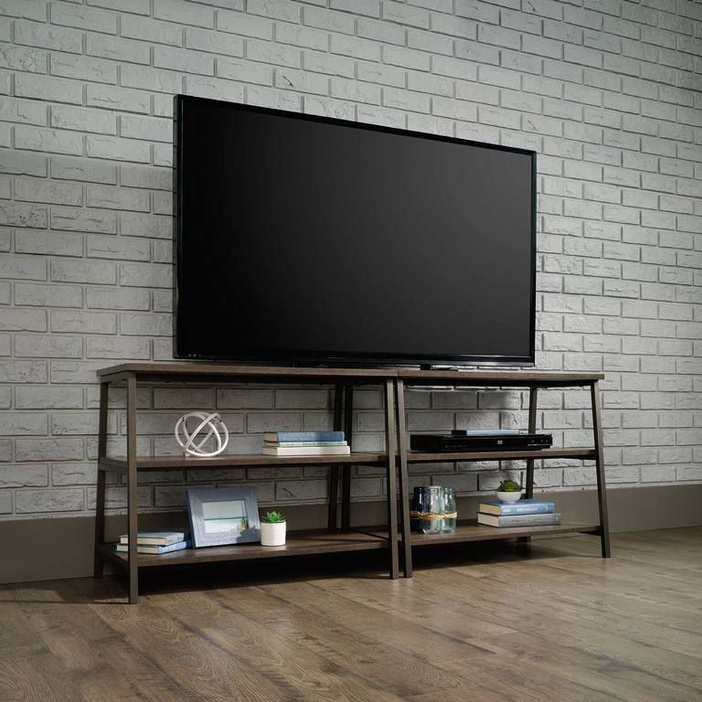 Product photograph of Teknik Industrial Style Smoked Oak Tv Stand from Choice Furniture Superstore.