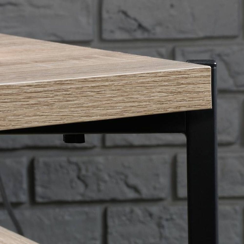 Product photograph of Teknik Industrial Style Charter Oak Chunky Desk from Choice Furniture Superstore.
