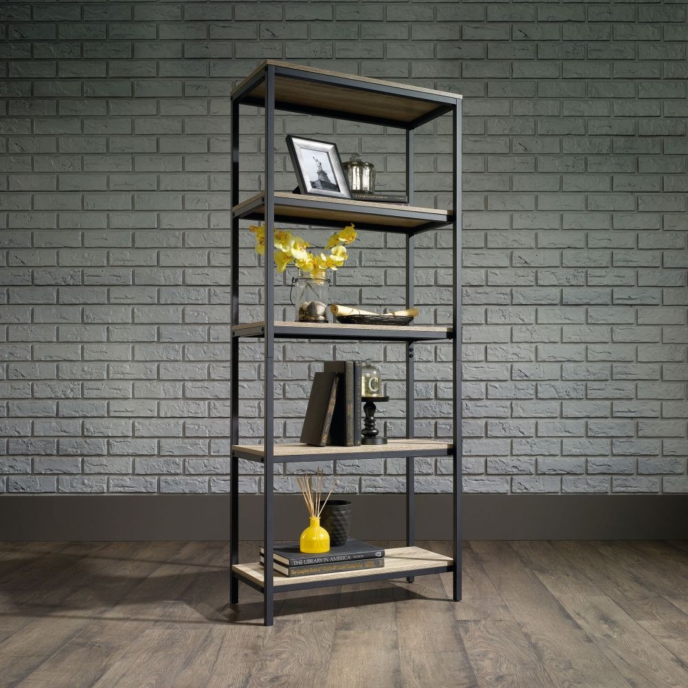Product photograph of Teknik Industrial Style Charter Oak Large Bookcase from Choice Furniture Superstore.