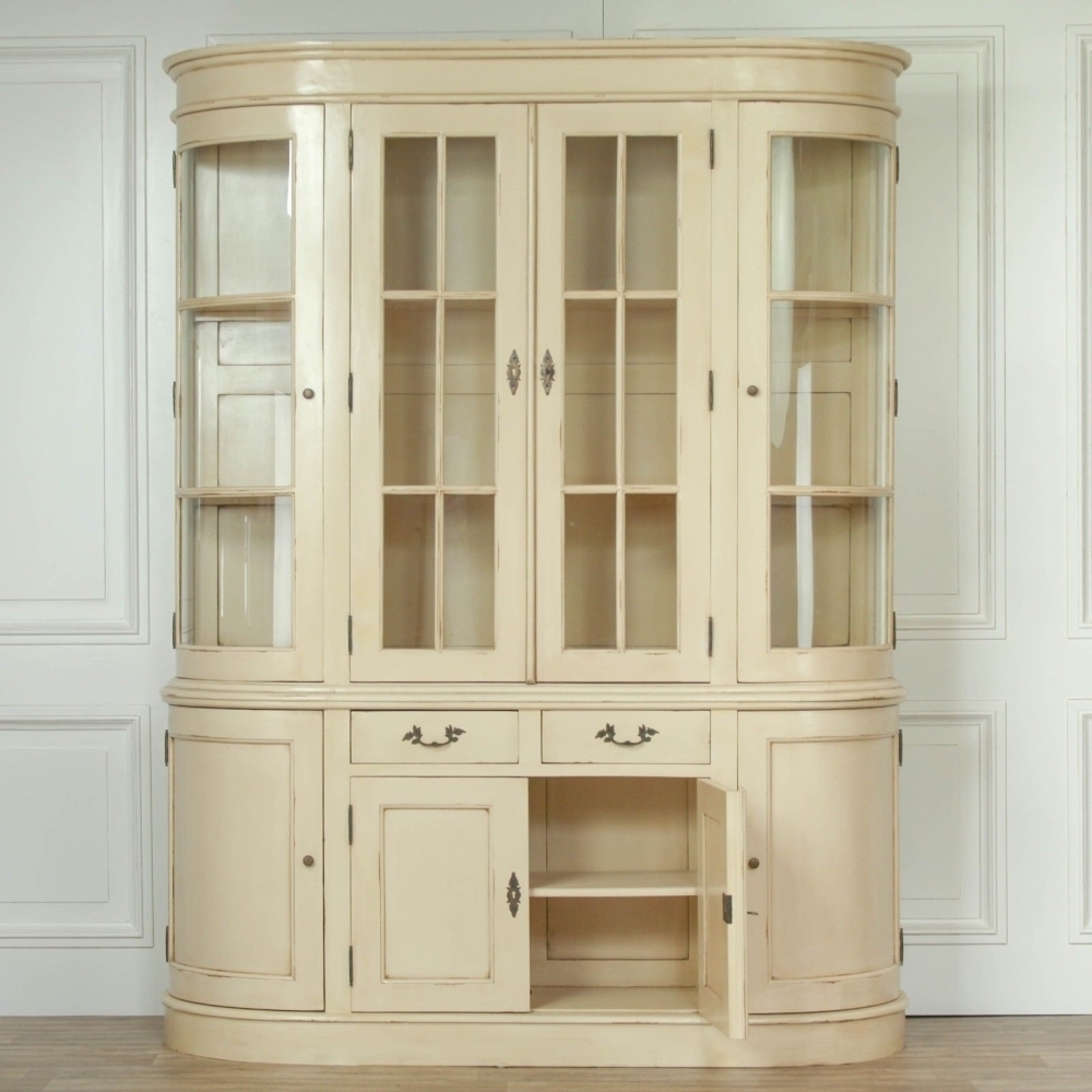 Product photograph of Vintage Cream Display Cabinet from Choice Furniture Superstore.