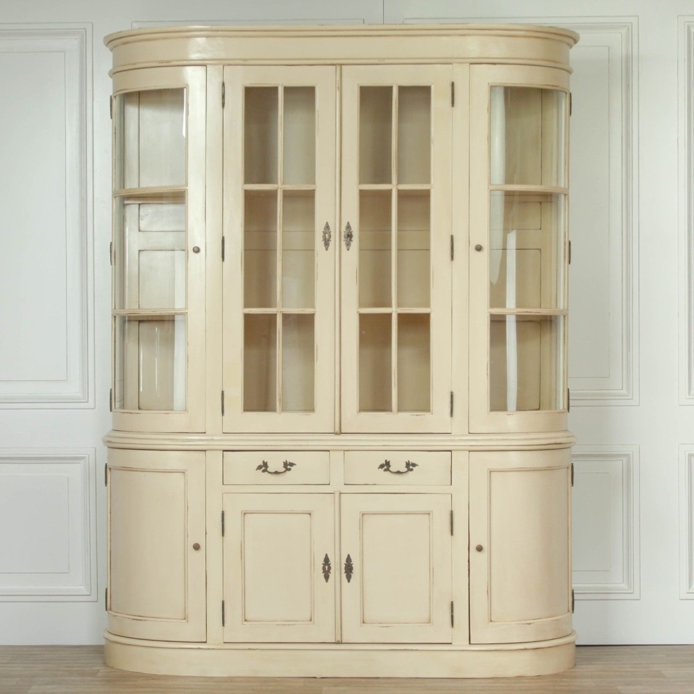 Product photograph of Vintage Cream Display Cabinet from Choice Furniture Superstore.