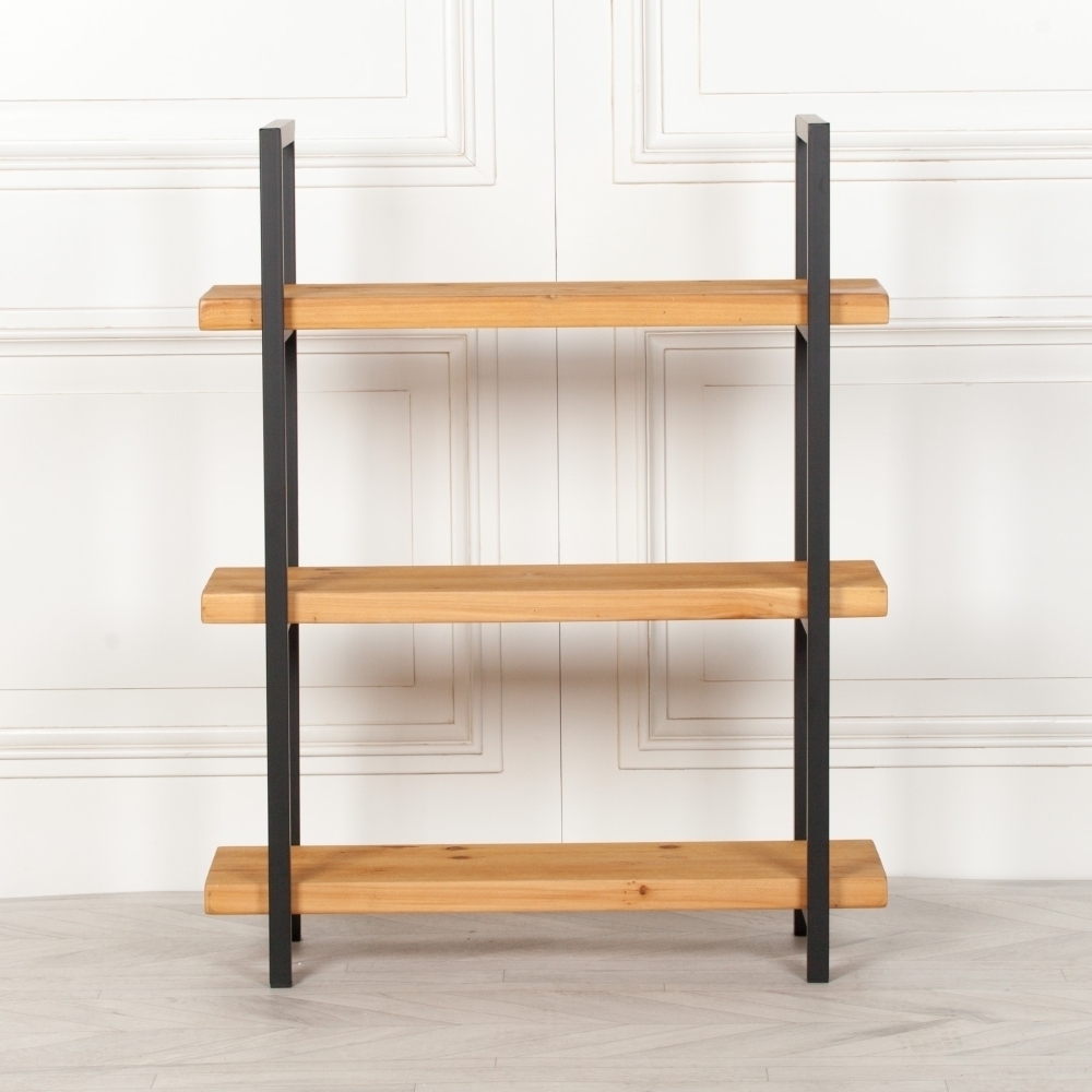 Product photograph of Rustic Wooden Industrial Bookcase from Choice Furniture Superstore.