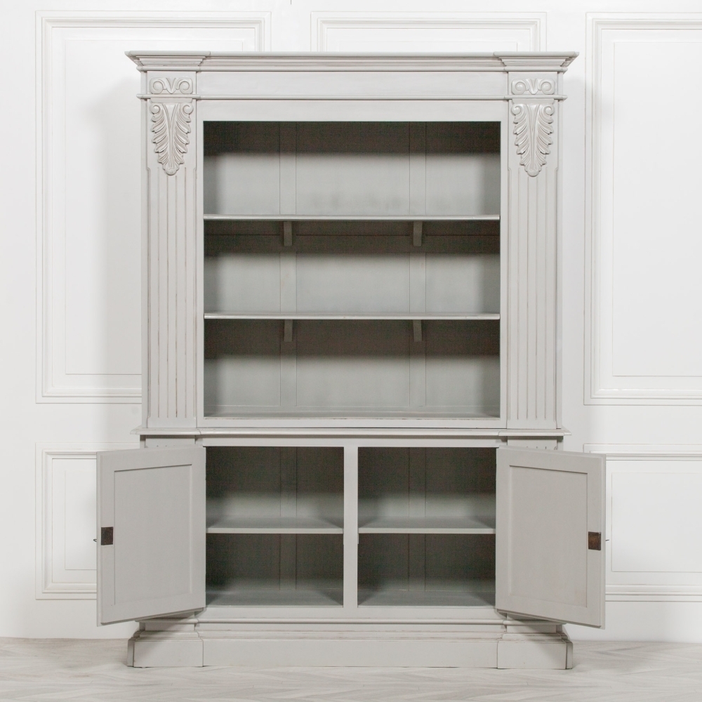 Product photograph of Grey Open Display Cabinet from Choice Furniture Superstore.