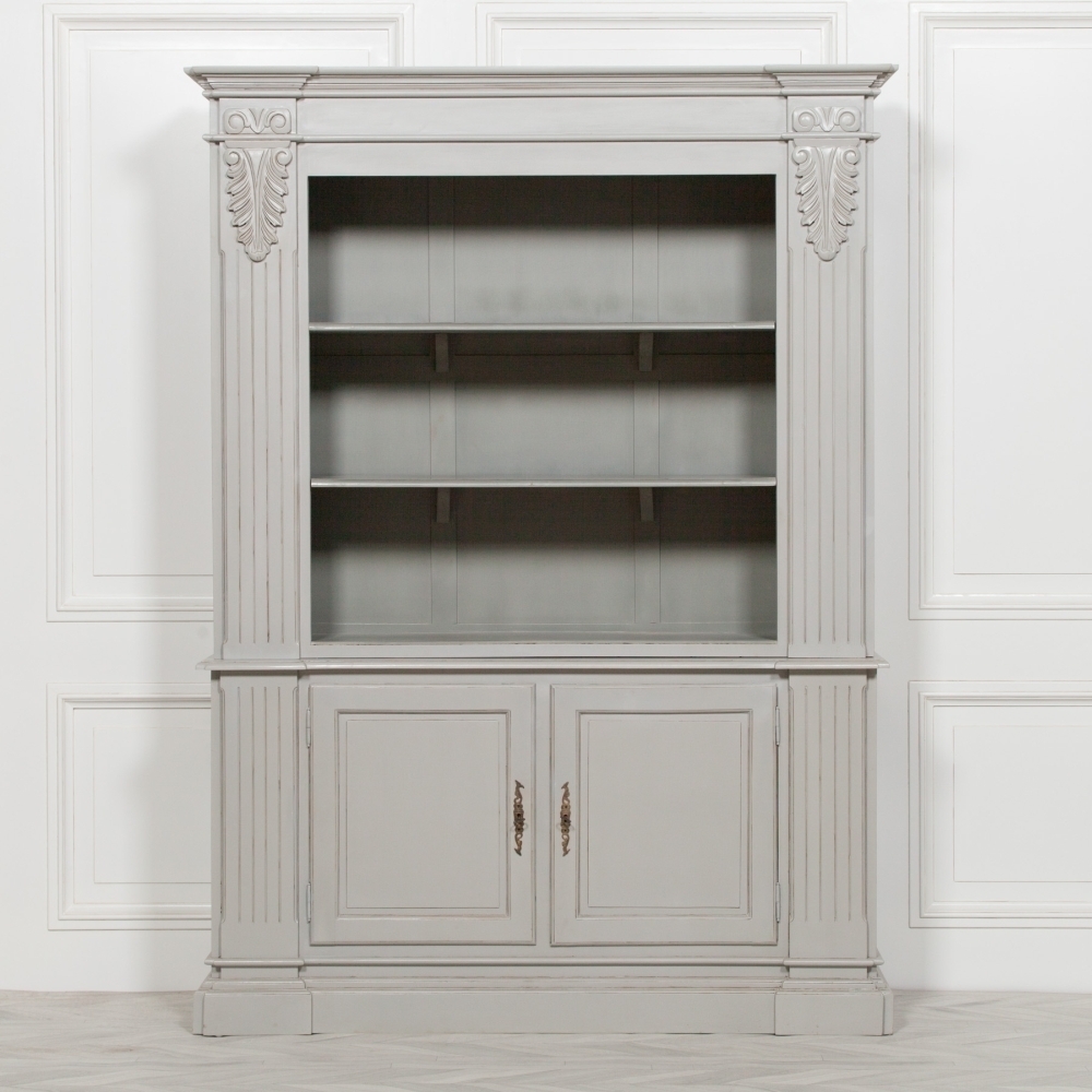Product photograph of Grey Open Display Cabinet from Choice Furniture Superstore.