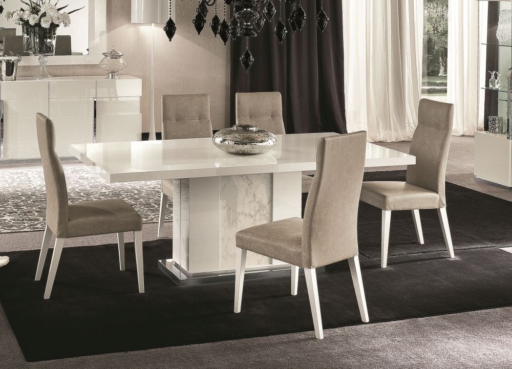 Product photograph of Alf Italia Canova White High Gloss 6 Seater Extending Dining Table from Choice Furniture Superstore.