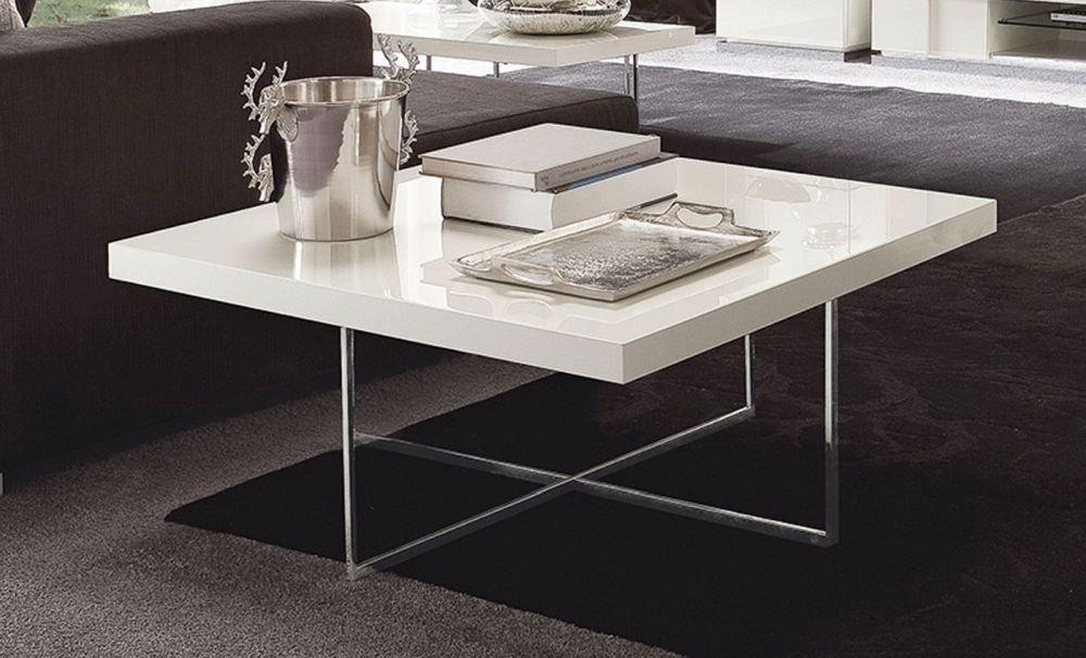 Product photograph of Alf Italia Canova White High Gloss Square Coffee Table from Choice Furniture Superstore.