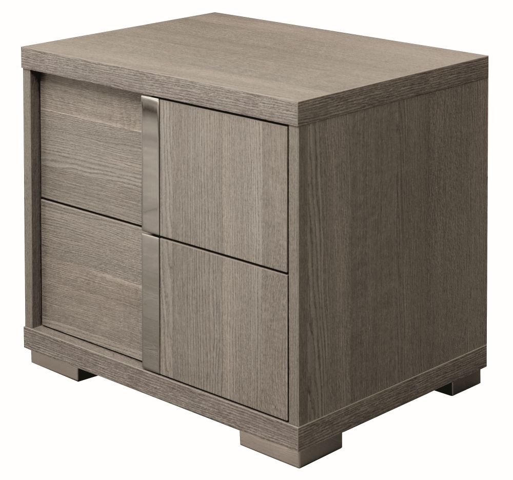 Product photograph of Tivoli Grey Wooden Bedside Cabinet - Right from Choice Furniture Superstore.