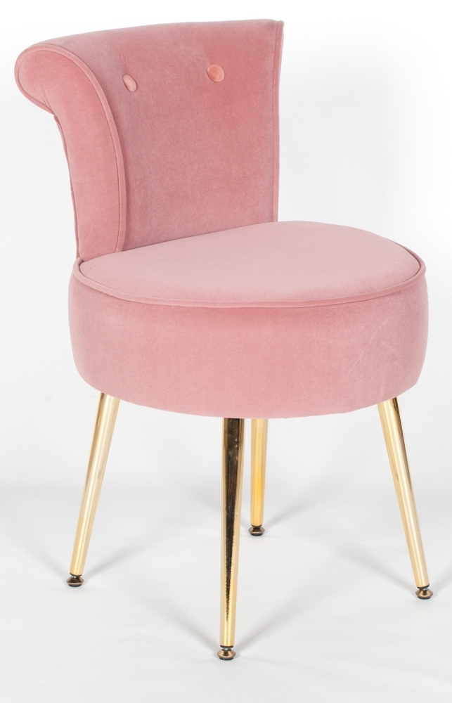 Product photograph of Pink Velvet Bedroom Chair from Choice Furniture Superstore.