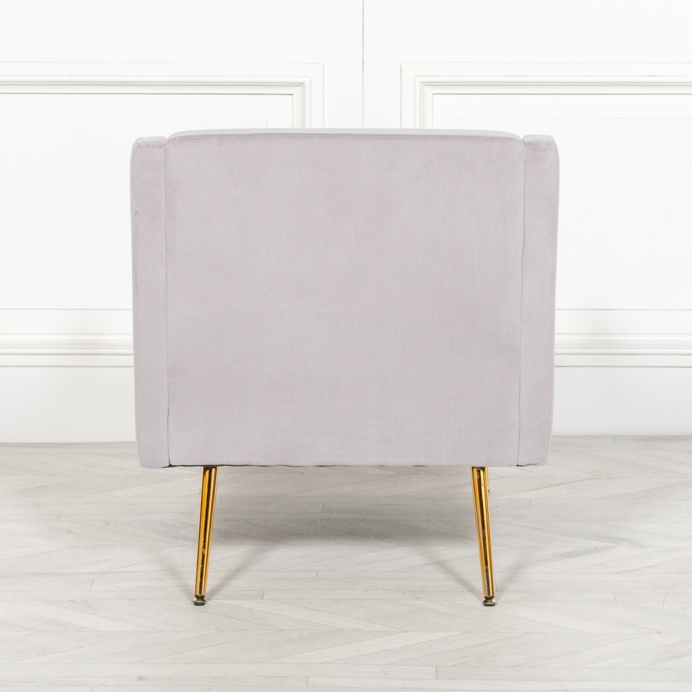 Product photograph of Grey Velvet Armchair from Choice Furniture Superstore.