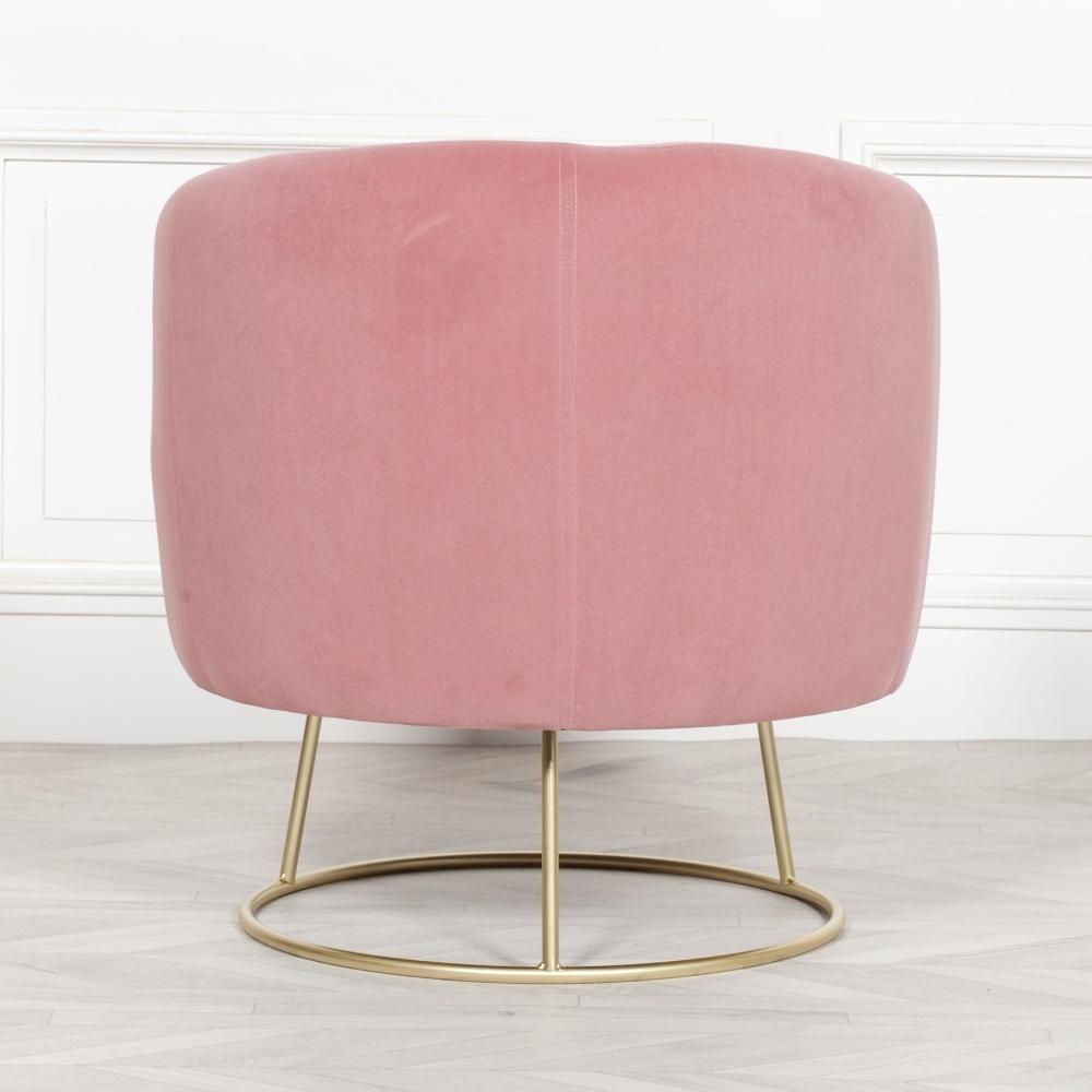 Product photograph of Deco Pink Velvet Armchair from Choice Furniture Superstore.