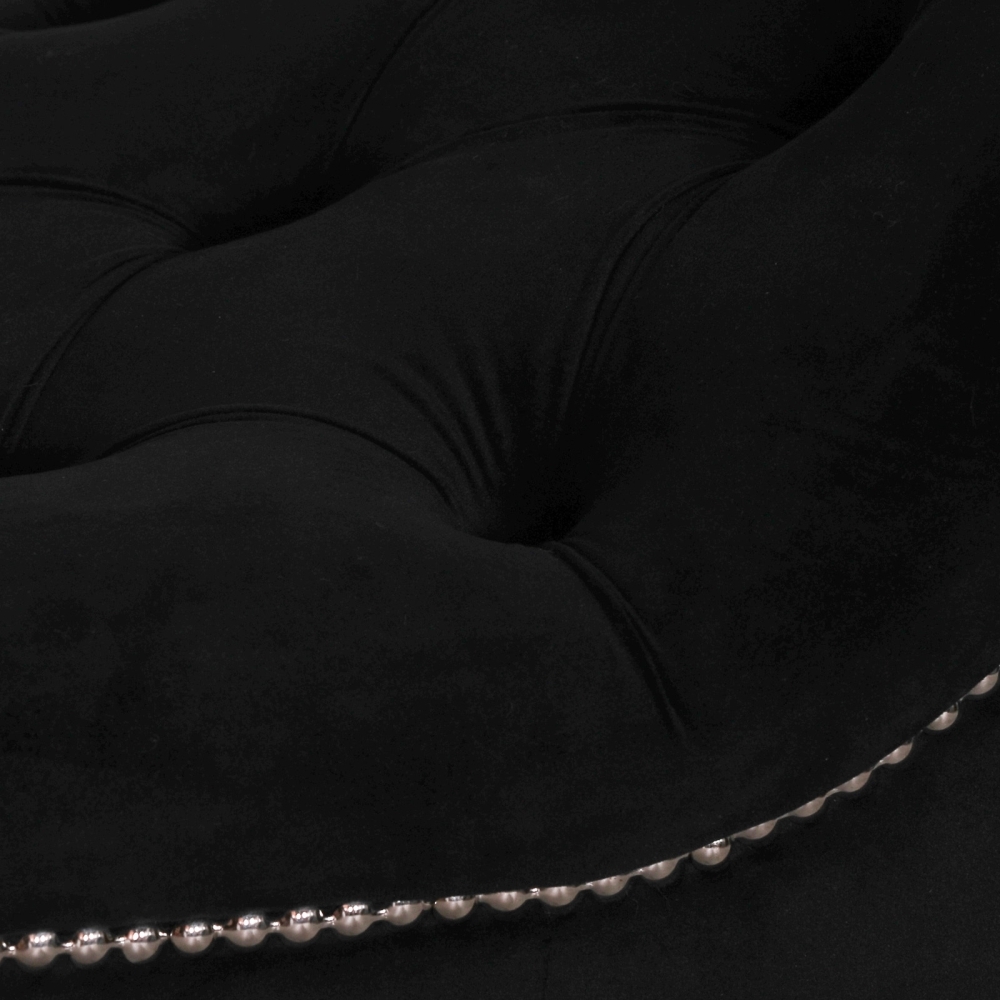 Product photograph of Black Velvet Bench from Choice Furniture Superstore.