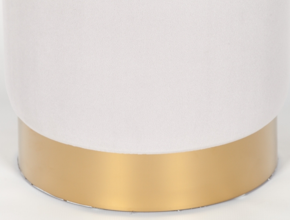 Product photograph of Grey Velvet Round Stool from Choice Furniture Superstore.