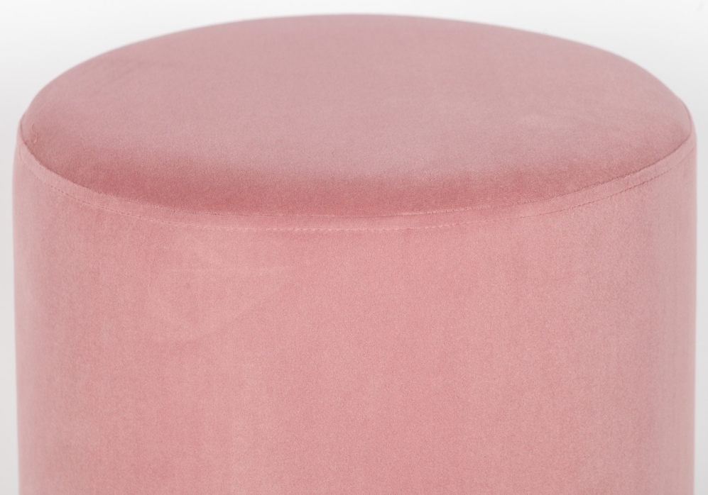 Product photograph of Pink Velvet Round Stool from Choice Furniture Superstore.