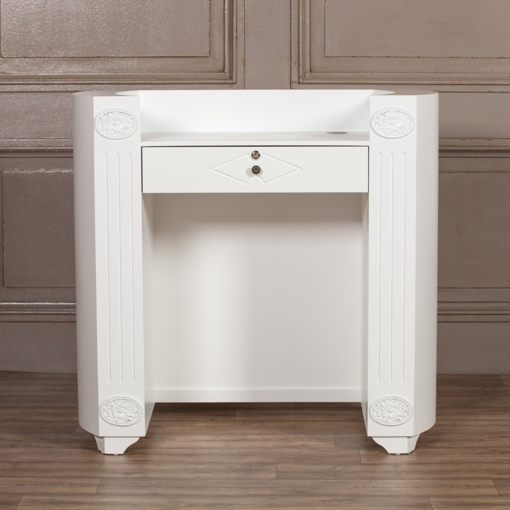 Product photograph of White Double Pedestal Reception Desk from Choice Furniture Superstore.