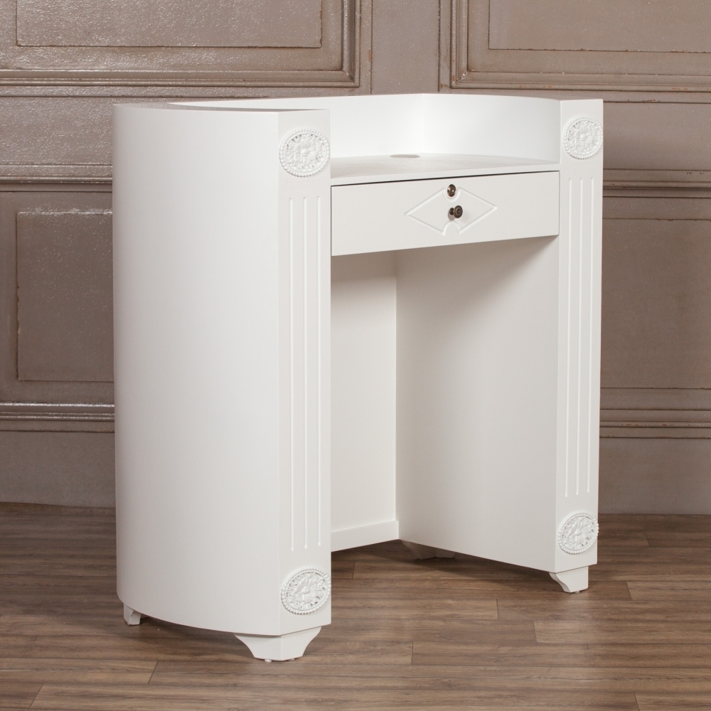 Product photograph of White Double Pedestal Reception Desk from Choice Furniture Superstore.