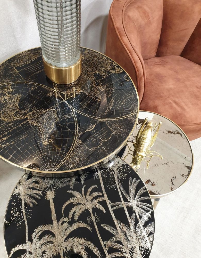 Product photograph of Mindy Brownes Venus Black Round Side Table from Choice Furniture Superstore.