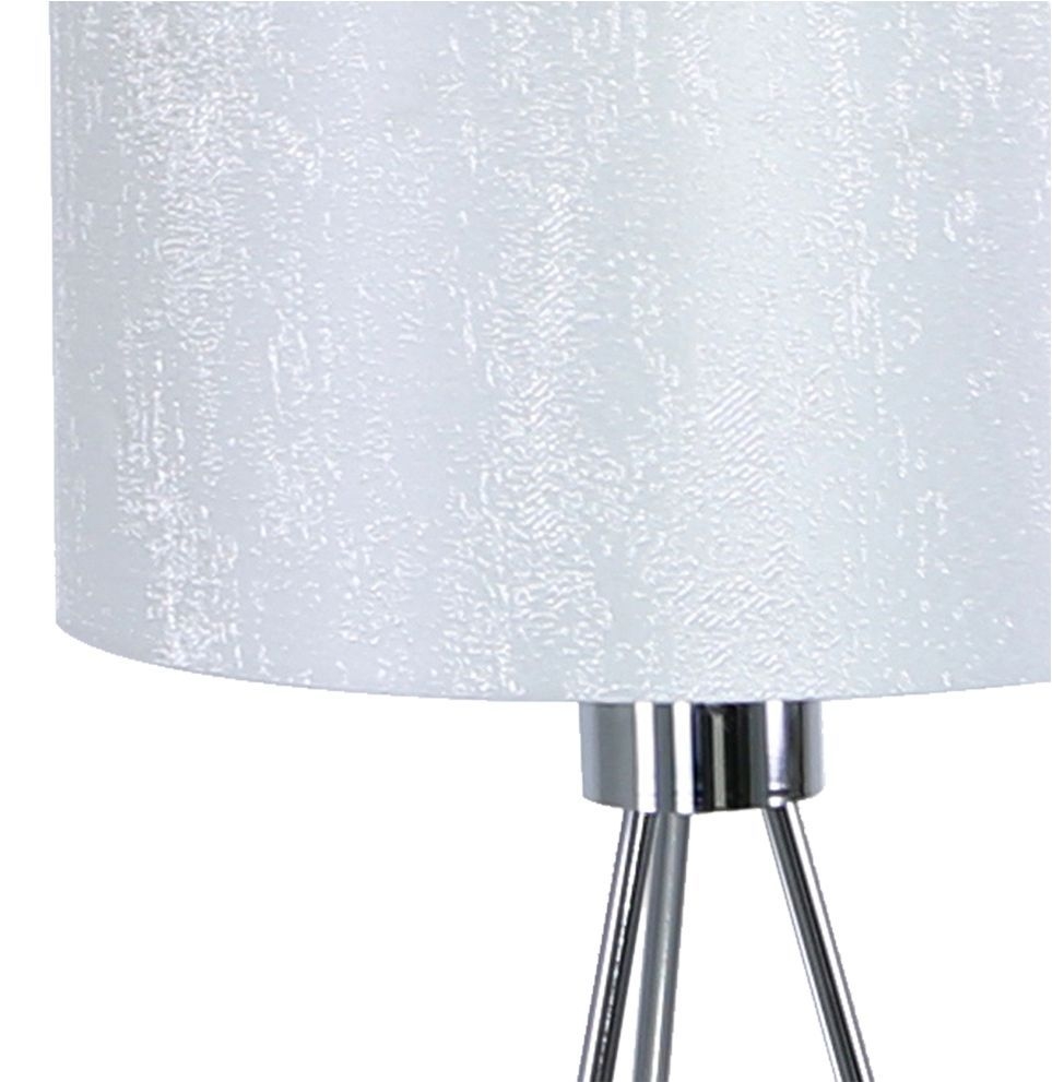 Product photograph of Value Tripod Large Chrome Floor Lamp With White Cotton Shade from Choice Furniture Superstore.