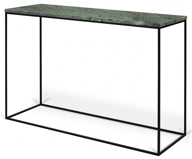 Product photograph of Temahome Gleam Green Guatemala Marble And Black Console Table from Choice Furniture Superstore.