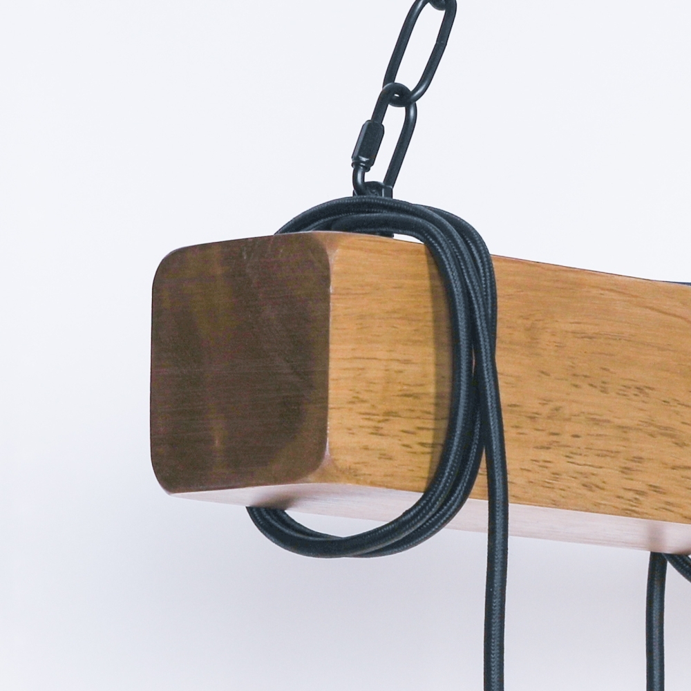 Product photograph of Industrial Style Wooden Ceiling Light from Choice Furniture Superstore.