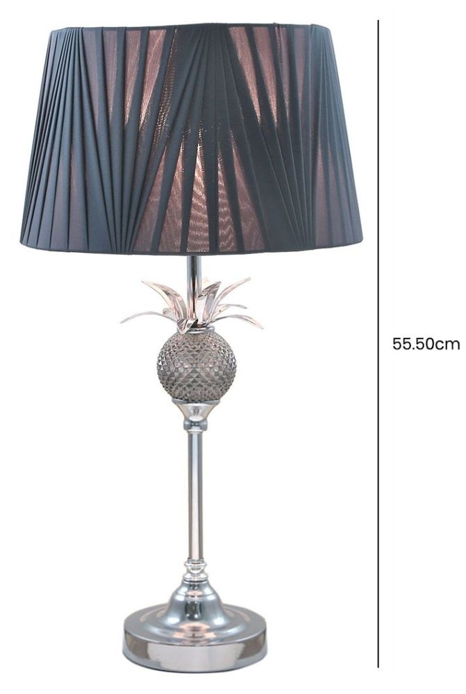 Product photograph of Value Pineapple Table Lamp With Grey Shade Set Of 2 from Choice Furniture Superstore.