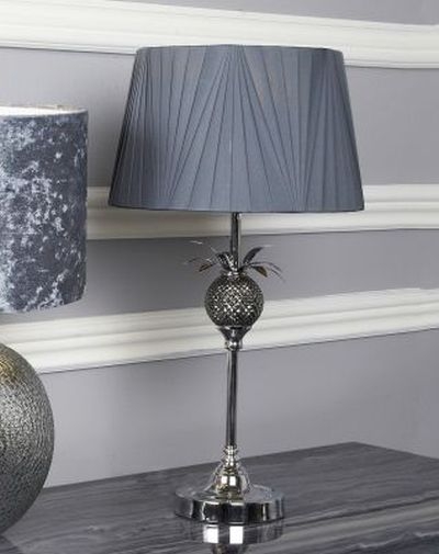 Product photograph of Value Pineapple Table Lamp With Grey Shade Set Of 2 from Choice Furniture Superstore.