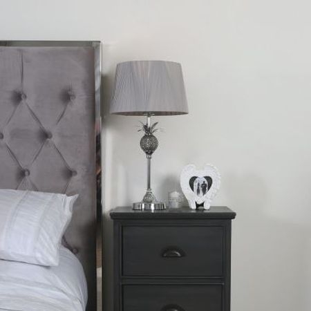 Product photograph of Value Pineapple Table Lamp With Light Grey Shade Set Of 2 from Choice Furniture Superstore.