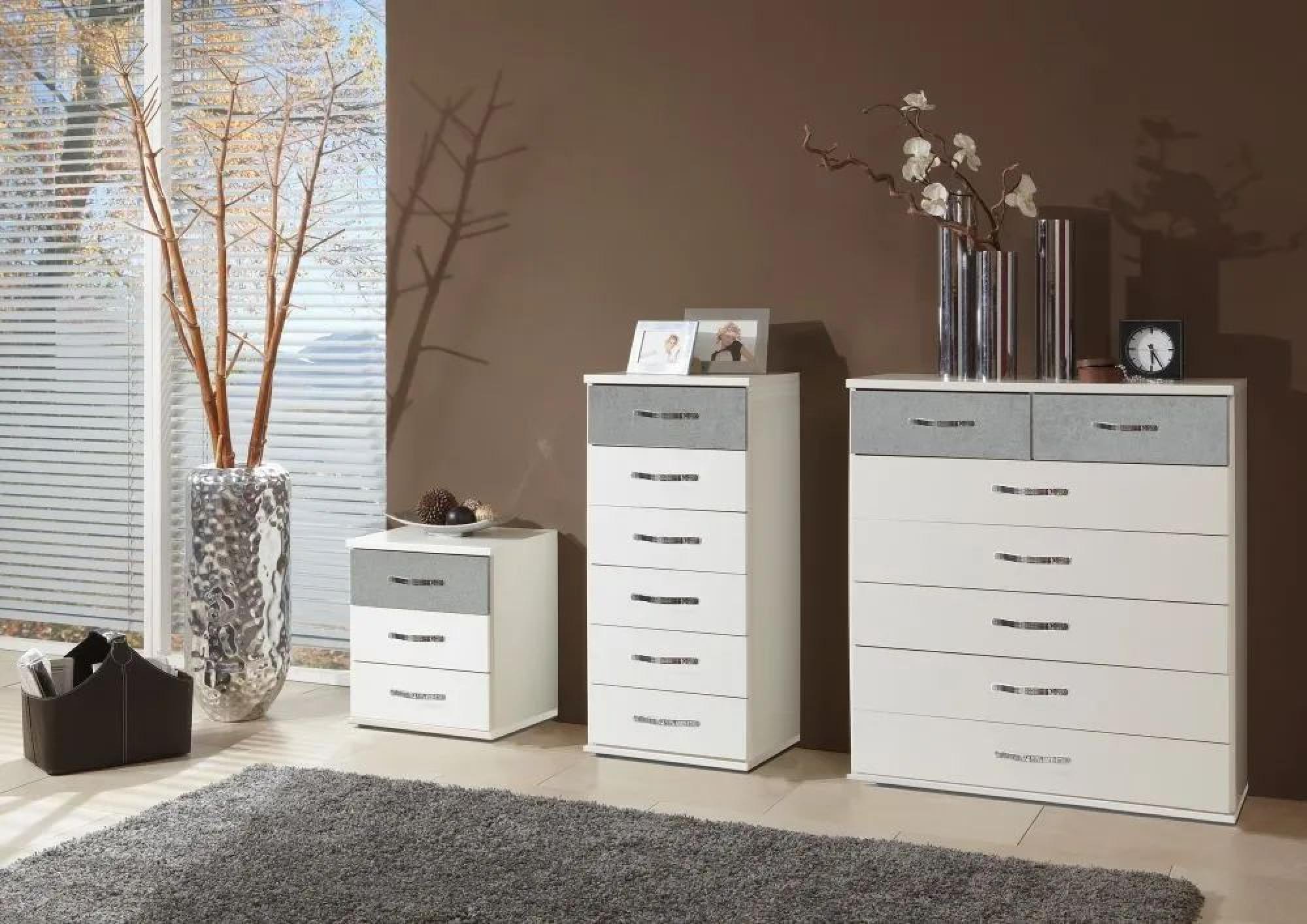 Product photograph of In Stock Duo 3 Drawers Bedside Cabinet from Choice Furniture Superstore.