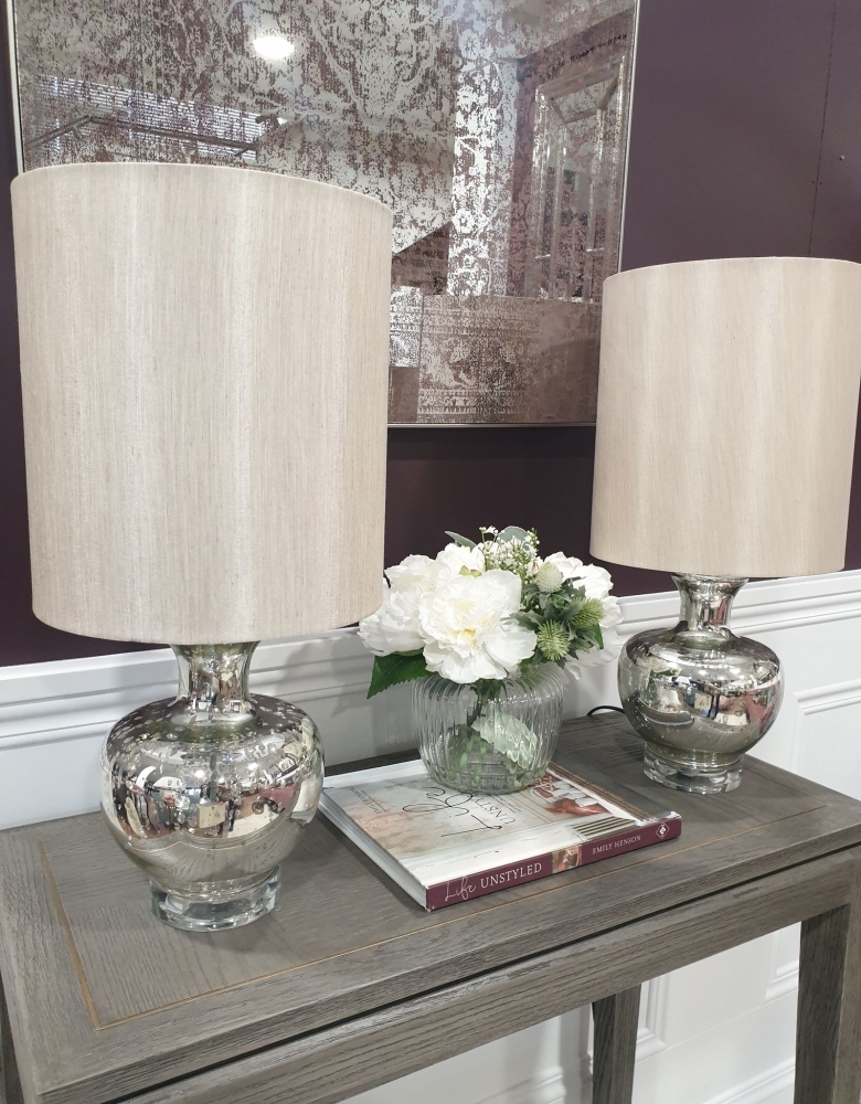 Product photograph of Mindy Brownes Tami Silver Tones Glass Table Lamp Set Of 2 from Choice Furniture Superstore.