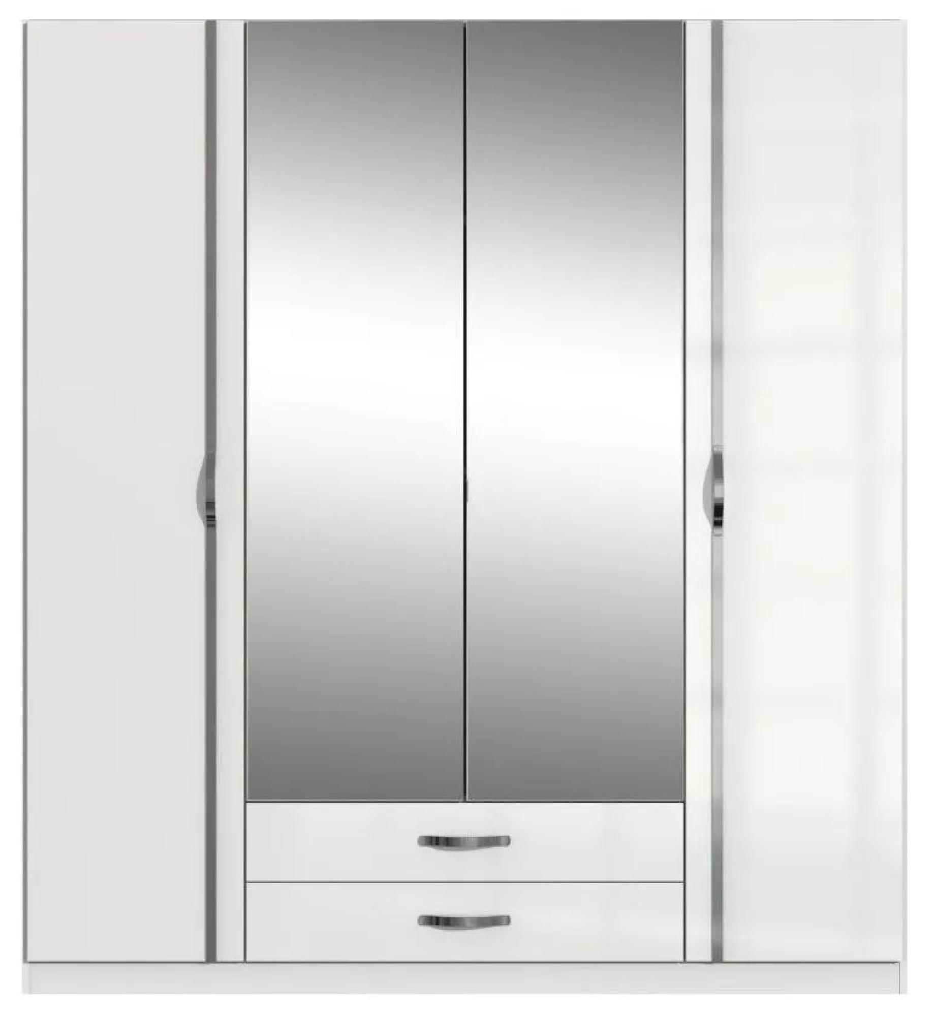 Product photograph of In Stock Trio 4 Door Combi Wardrobe from Choice Furniture Superstore.